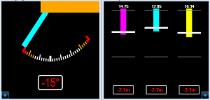 Dredge master backhoe software - Spud leg monitoring symbols